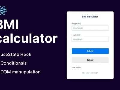 Build A BMI Calculator Using React JS Mini Project | useState Hook & Conditionals 🔥🔥🚀 ( Hindi )