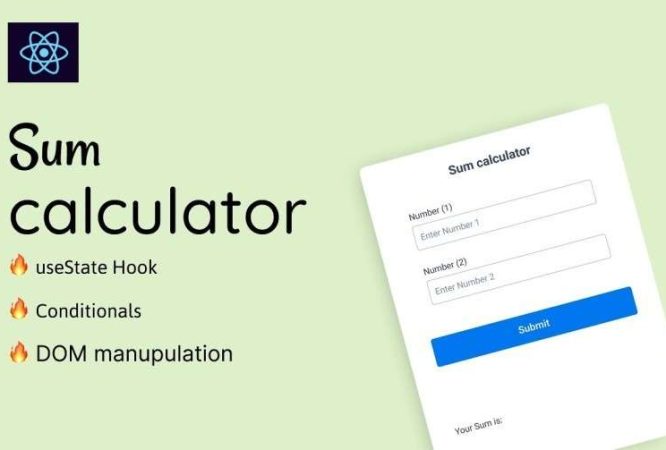 React JS Mini-Project Creating Simple Sum Calculator in Hindi | useState Hook & Conditionals ??